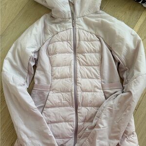 lululemon athletica Light Pink Hooded Quilted Puffer Jacket